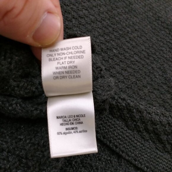 Leo & Nicole  Dark Grey/ Black Duster Knit Cardigan - Picture 10 of 13